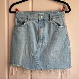 SALE Topshop Light Blue Denim Mini Skirt